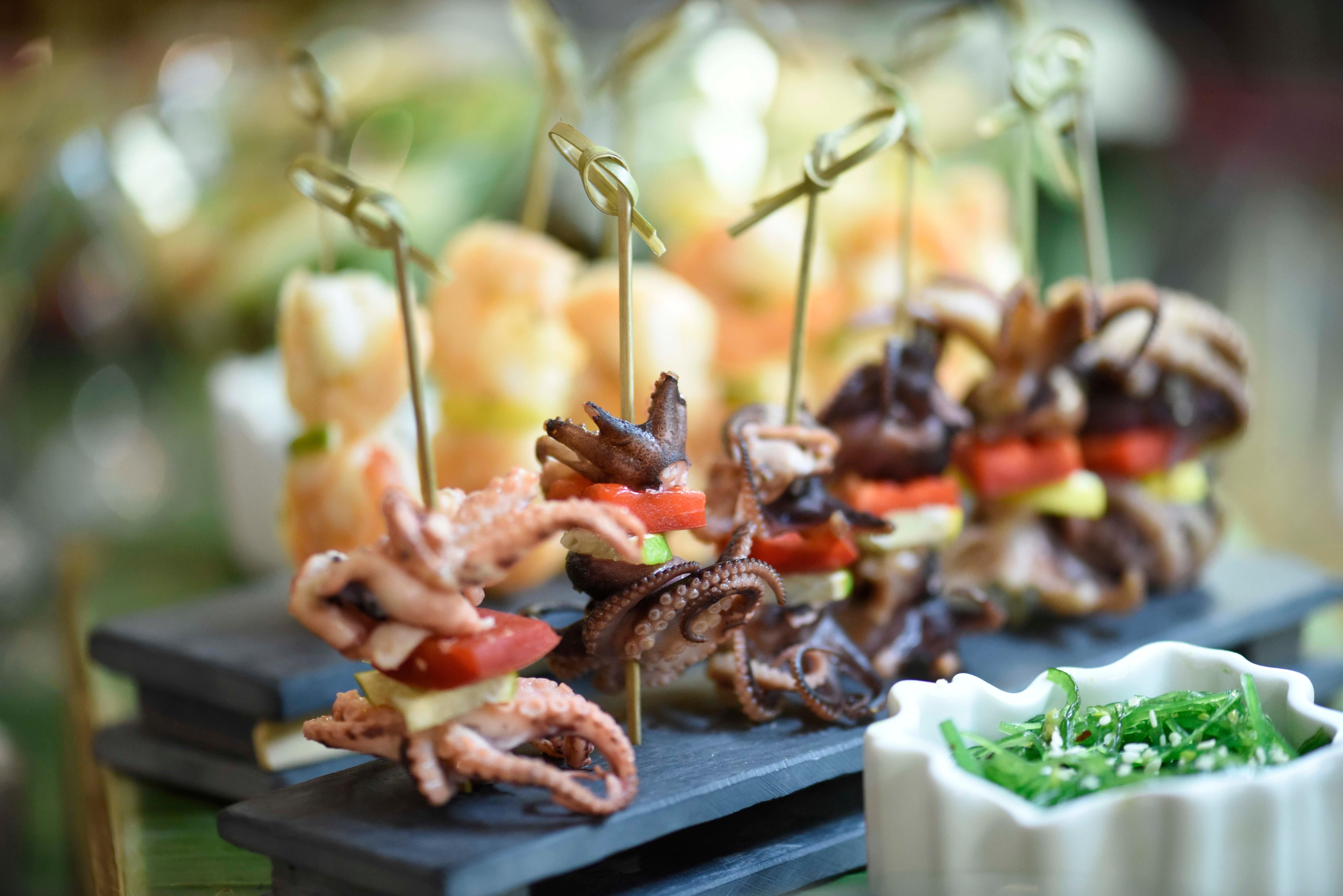 Grand Hotel Bucharest Bucareste Exterior foto Octopus and shiitake mushroom skewers